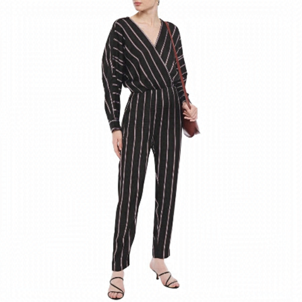 NWT Maje Pandomi Weaver Striped Jumpsuit